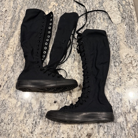 Converse Shoes - RARE Converse Black All Star Knee High XX-HI Tall Y2K Vibes Size 5.5 A12325C NEW